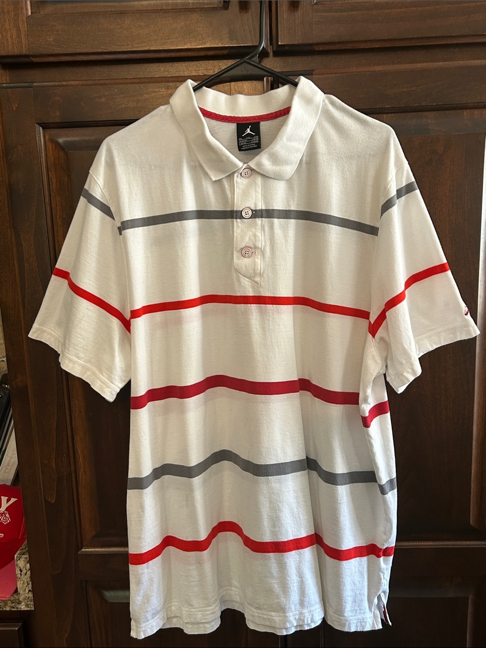 Summer 2010 Nike Jordan Red Striped Polo Shirt